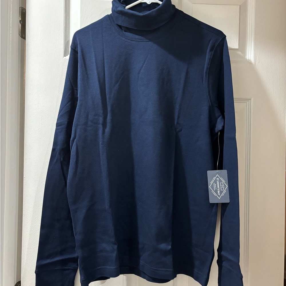St. John's Bay Men's Navy Blue Turtleneck Sweater